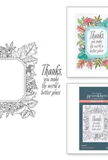 Spellbinders BetterPress Autumn Collection - Autumn Thanks Frame Press Plate *