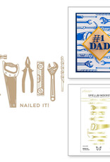 Spellbinders Toolbox Essentials Collection - Nailed It! Glimmer Hot Foil Plate *