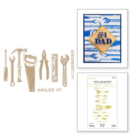 Spellbinders Toolbox Essentials Collection - Nailed It! Glimmer Hot Foil Plate *