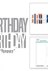 Spellbinders Be Bold Color Block Happy Birthday Etched Dies *