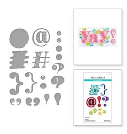 Spellbinders Stitched Numbers & More Collection Stitched Punctuation and Symbols Etched Dies *
