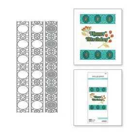 Spellbinders Stitched Kaleidoscope Strip Etched Dies from the Spring Into Stitching Collection *
