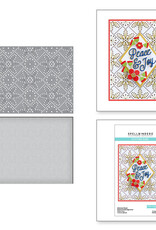 Spellbinders Stitched Petal Diamond Background Etched Dies *
