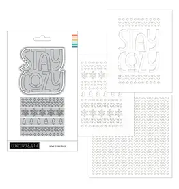 Concord & 9TH Stay Cozy Dies & Stencil Pack Bundle *