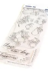 PINKFRESH STUDIO Pears & Pomegranates Bundle (stamp, die & stencil) *