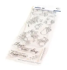 PINKFRESH STUDIO Pears & Pomegranates Bundle (stamp, die & stencil) *