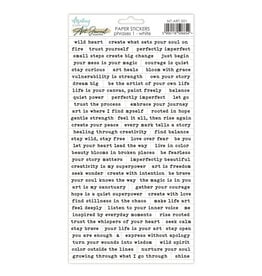 Mintay Papers Pharses White - 6x12 Art Journal Stickers