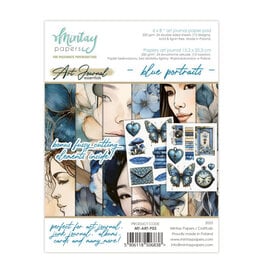 Mintay Papers Blue Portraits - 6x8 Art Journal Paper Pad