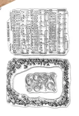 Elizabeth Craft Designs Music & Ornate Frame- Stamp