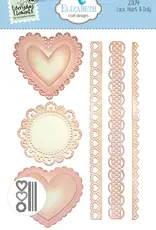 Elizabeth Craft Designs Lace, Heart & Doily - Die