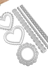 Elizabeth Craft Designs Lace, Heart & Doily - Die