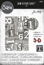 Tim Holtz - Sizzix 3D Texture Fades Embossing Folder Numbered