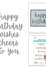Spellbinders Bougie Birthday Collection by Nina Boettcher - Birthday Cheers Etched Dies