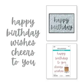 Spellbinders Bougie Birthday Collection by Nina Boettcher - Birthday Cheers Etched Dies