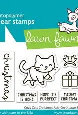 Lawn Fawn Cozy Cats Christmas Add-on - Stamp & Lawn Cut