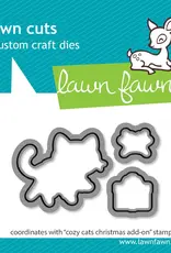 Lawn Fawn Cozy Cats Christmas Add-on - Stamp & Lawn Cut