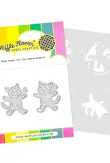 Waffle Flower Snow Angel Cat - Die & Stencil