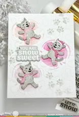 Waffle Flower Snow Angel Cat - Die & Stencil