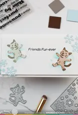 Waffle Flower Snow Angel Cat - Die & Stencil