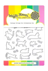 Waffle Flower Postage Collage Cat Silhouettes - Dies