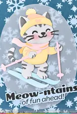 Waffle Flower Cool Cat - Die & Stencil