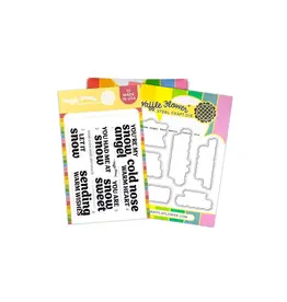 Waffle Flower Snow Angel Sentiments - Stamp & Die