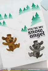 Waffle Flower Snow Angel Sentiments - Stamp & Die