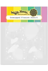 Waffle Flower Snowcapped Pinecone - Stencil