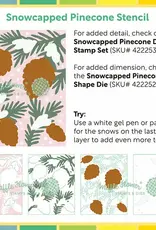 Waffle Flower Snowcapped Pinecone - Stencils