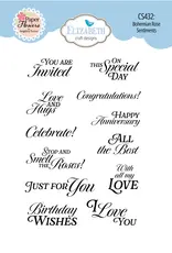 Elizabeth Craft Designs Bohemian Rose Sentiements - Stamp