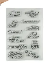 Elizabeth Craft Designs Bohemian Rose Sentiements - Stamp