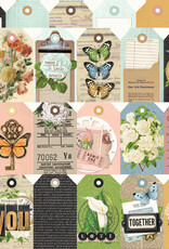 Simple Stories Simple Vintage Junk Drawer - Tag Elements - 12x12 Pattern Paper