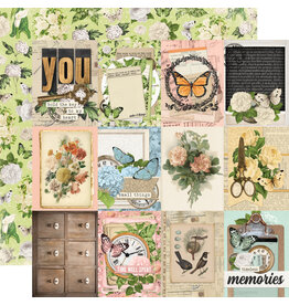 Simple Stories Simple Vintage Junk Drawer - 3x4 Elements - 12x12 Pattern Paper