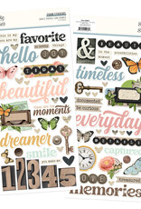 Simple Stories Simple Vintage Junk Drawer - Foam Stickers