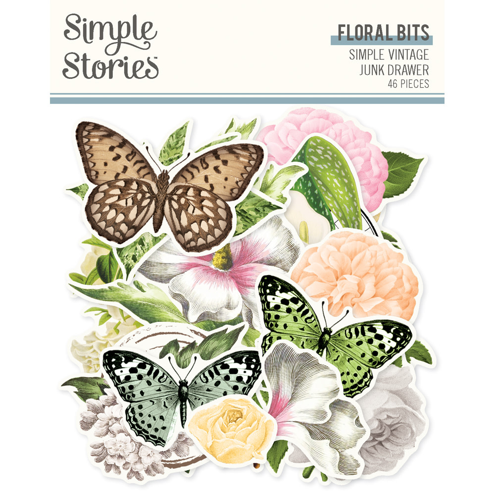 Simple Stories Simple Vintage Junk Drawer - Floral Bits & Pieces