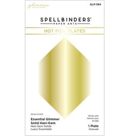 Spellbinders Essentials Glimmer Solid Hexi-Gem - Hot Foil Plate *