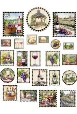 Simply Stated Design Wine Country Stamps - Ephemera