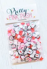 Pretty Pink Posh Love Letters - Clay Confetti