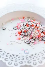 Pretty Pink Posh Love Letters - Clay Confetti