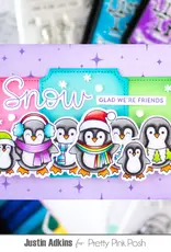 Pretty Pink Posh Penguin Friends - Stamp & Die