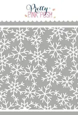 Pretty Pink Posh Snowflake Background - Stencil