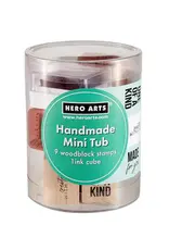 Hero Arts Handmade Mini Tub Woodblock - Stamps and Ink Pad
