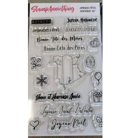 Stamp Anniething Joyeuses Fêtes Sentiment - Stamps