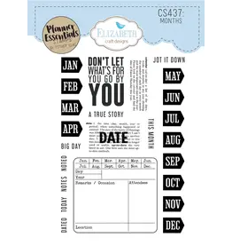 Elizabeth Craft Designs Months - Stamps