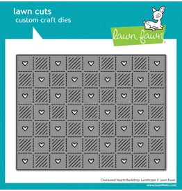 Lawn Fawn Checkered Hearts Background Landscape - Die