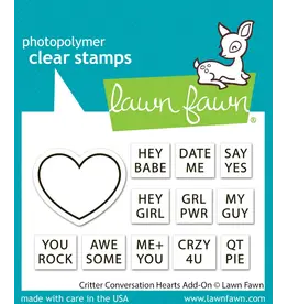 Lawn Fawn Critter Conversation Hearts Add-On - Stamps and Lawn Cut