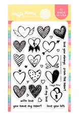 Waffle Flower Inside Accents Heart - Stamps