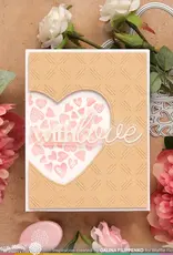 Waffle Flower Inlaid Heart - Die and  Stencil