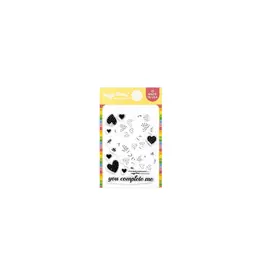 Waffle Flower Inlaid Heart - Detail Stamps