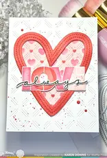 Waffle Flower Double Stitched Heart - Dies